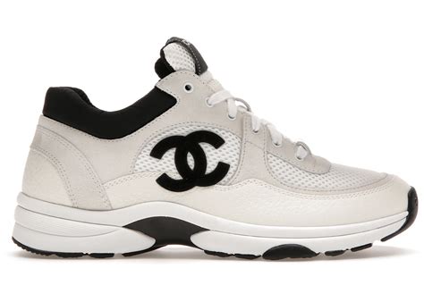 chanel suede trainer|Chanel suede trainer white black.